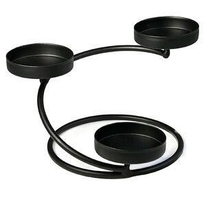 LILYS HOME CANDELABRA 3 BLACK METAL TIER STAND